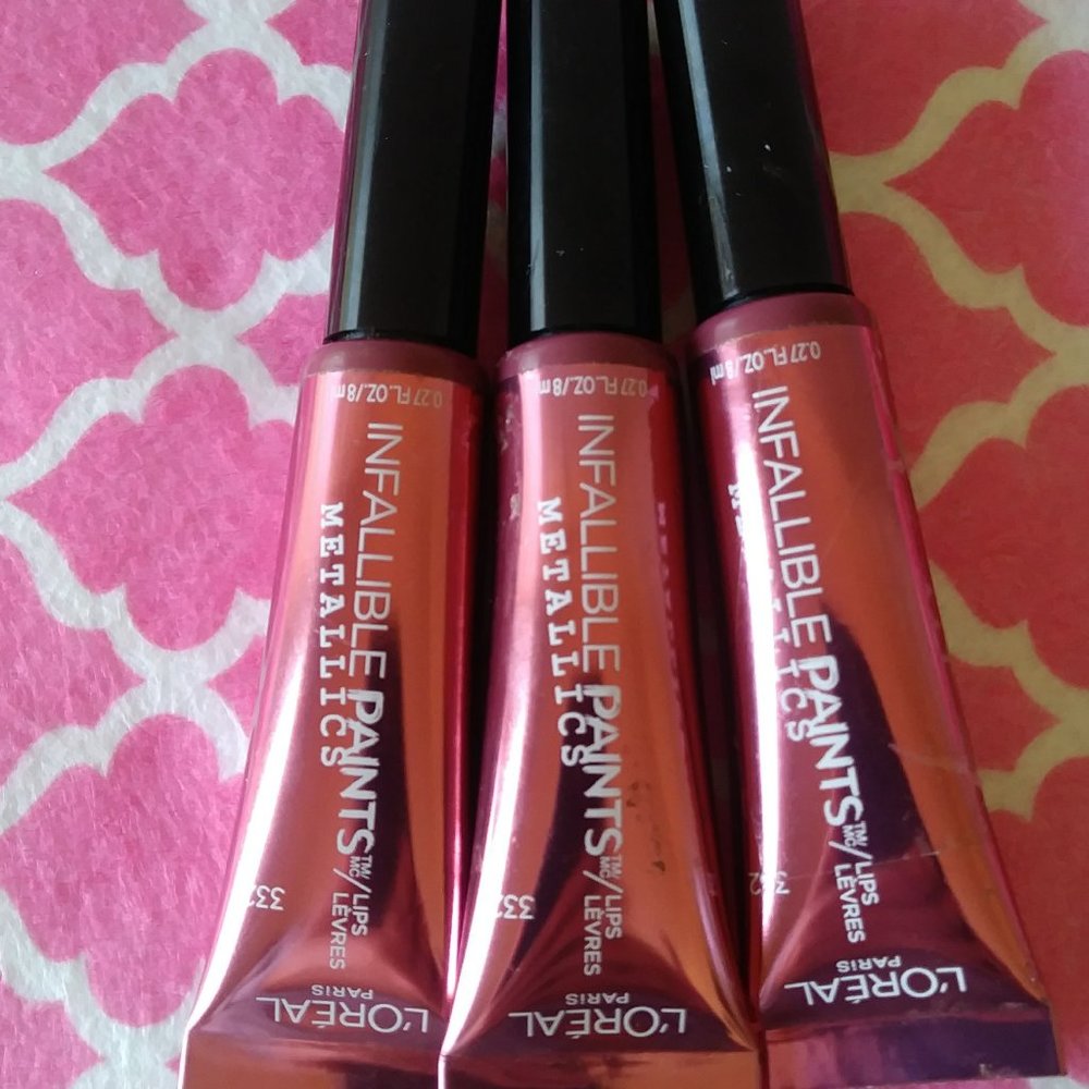 SOLD SOLD SOLD L'Oreal Bundle of 3 Lip Metallic Gift - Picture 6 of 11